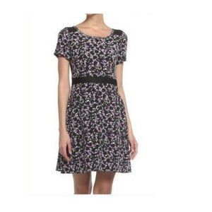 Marc Jacobs Black /Purple / Pink Floral Mini Dress